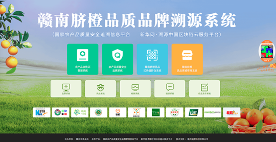 赣南脐橙链入驻溯源中国链云平台